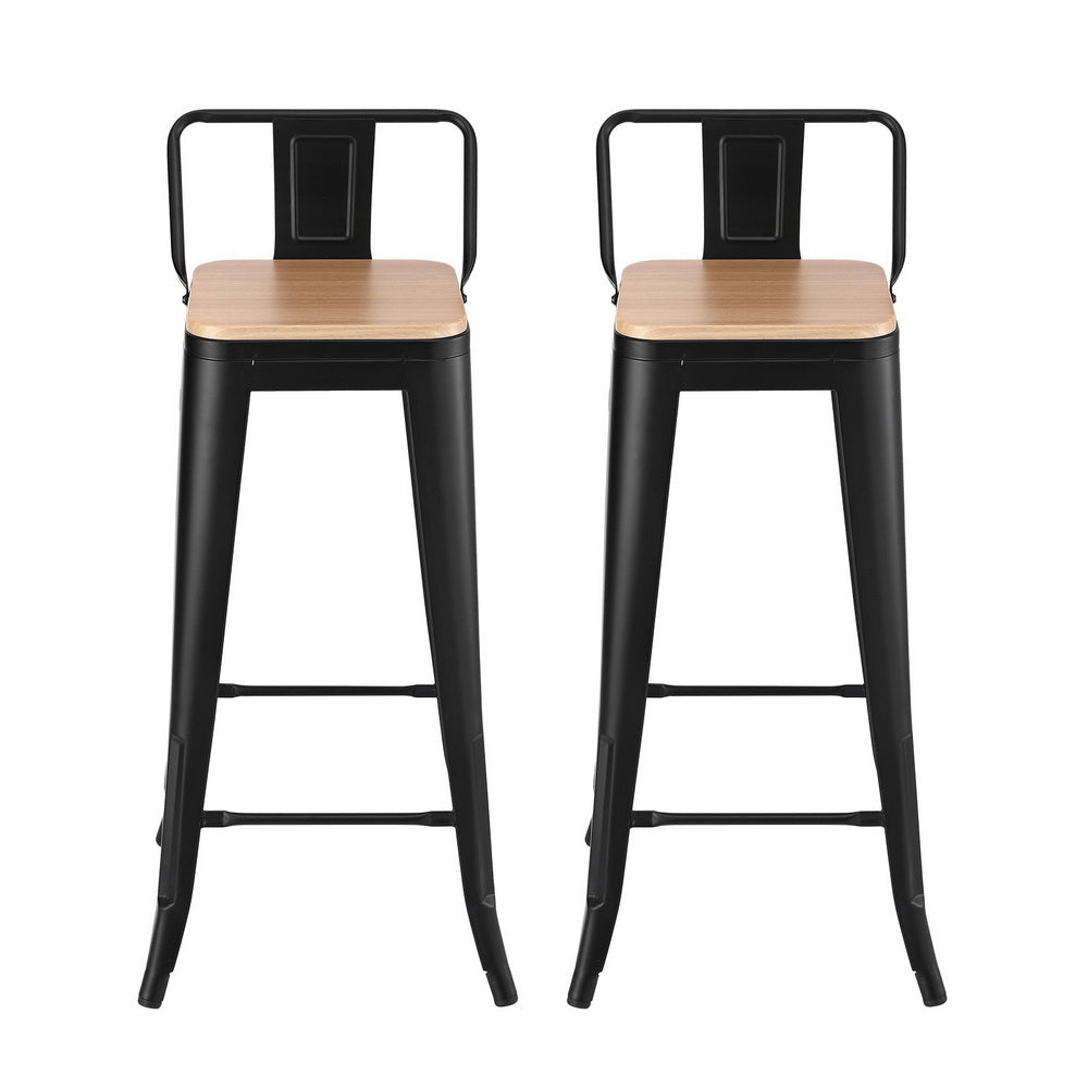 Wyatt Metal Counter Stool (Set of 2) Black