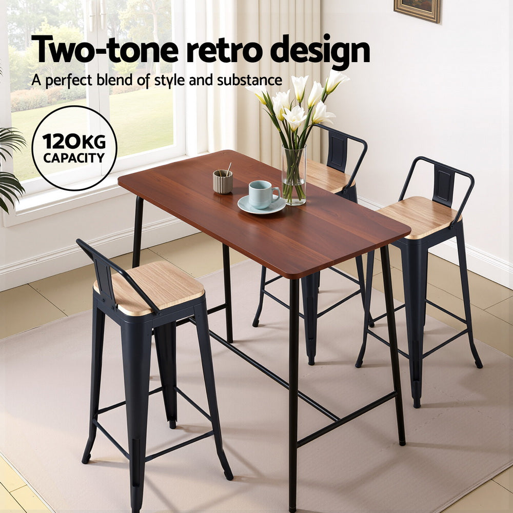 Reign Metal Counter Stool (Set of 4) Black