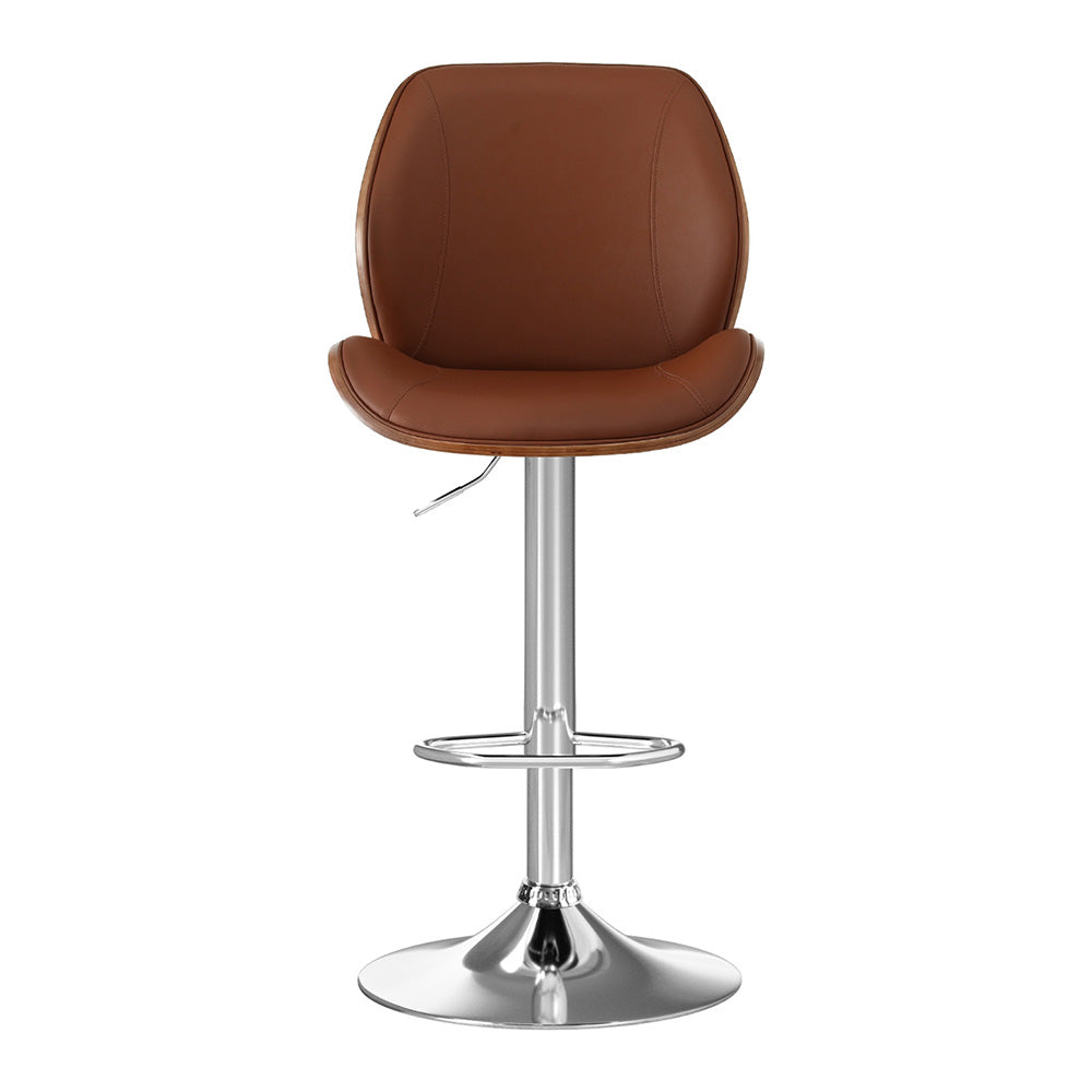 Slade Leather Counter Stool Swivel Adjustable Brown