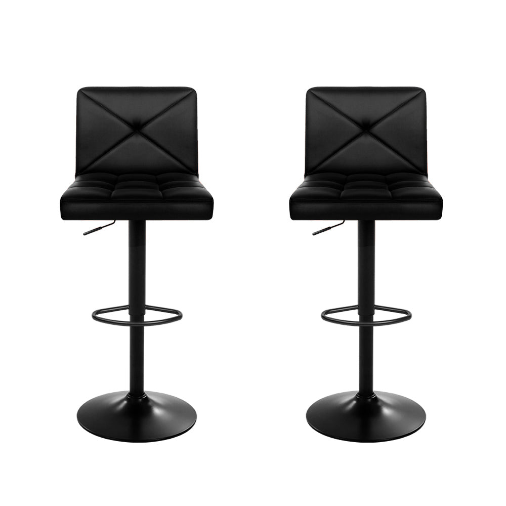 Dexter Leather Dining Chair Adjustable (Set of 2) Black