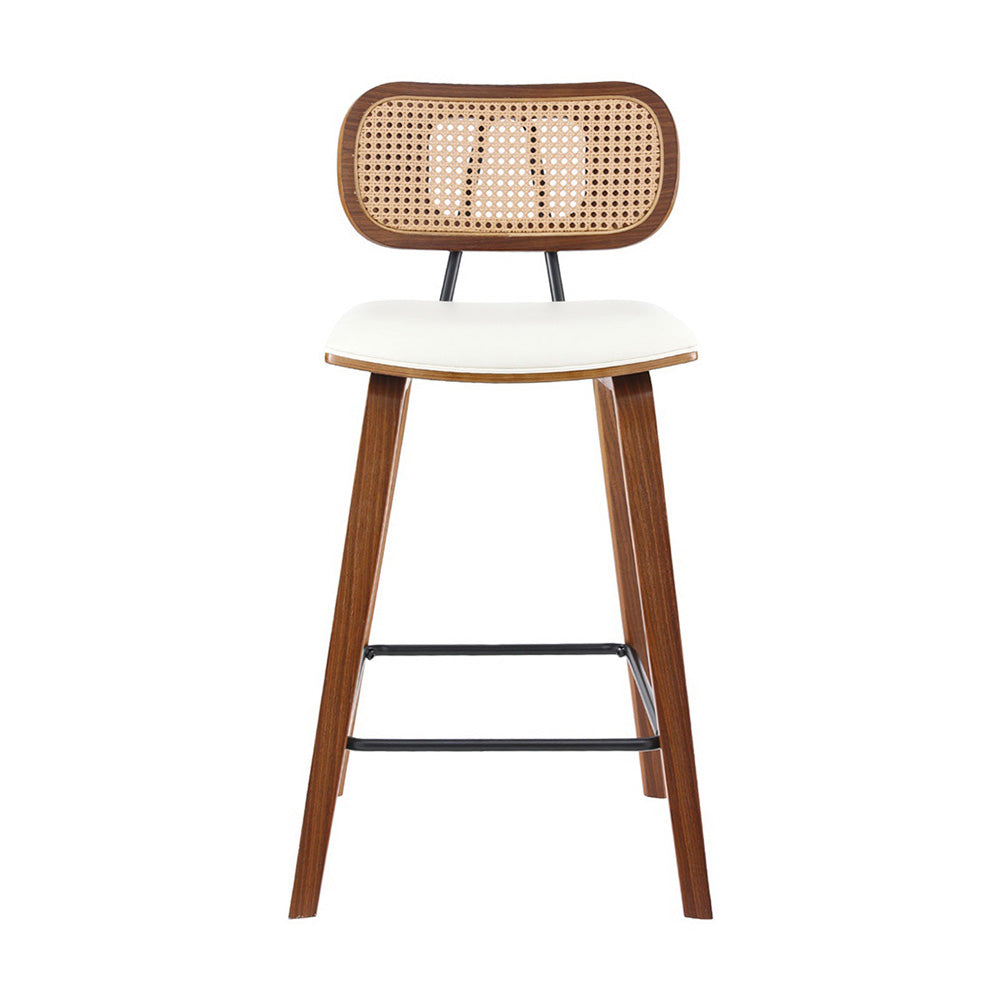 Seth Leather Counter Stool (Set of 2) Tan