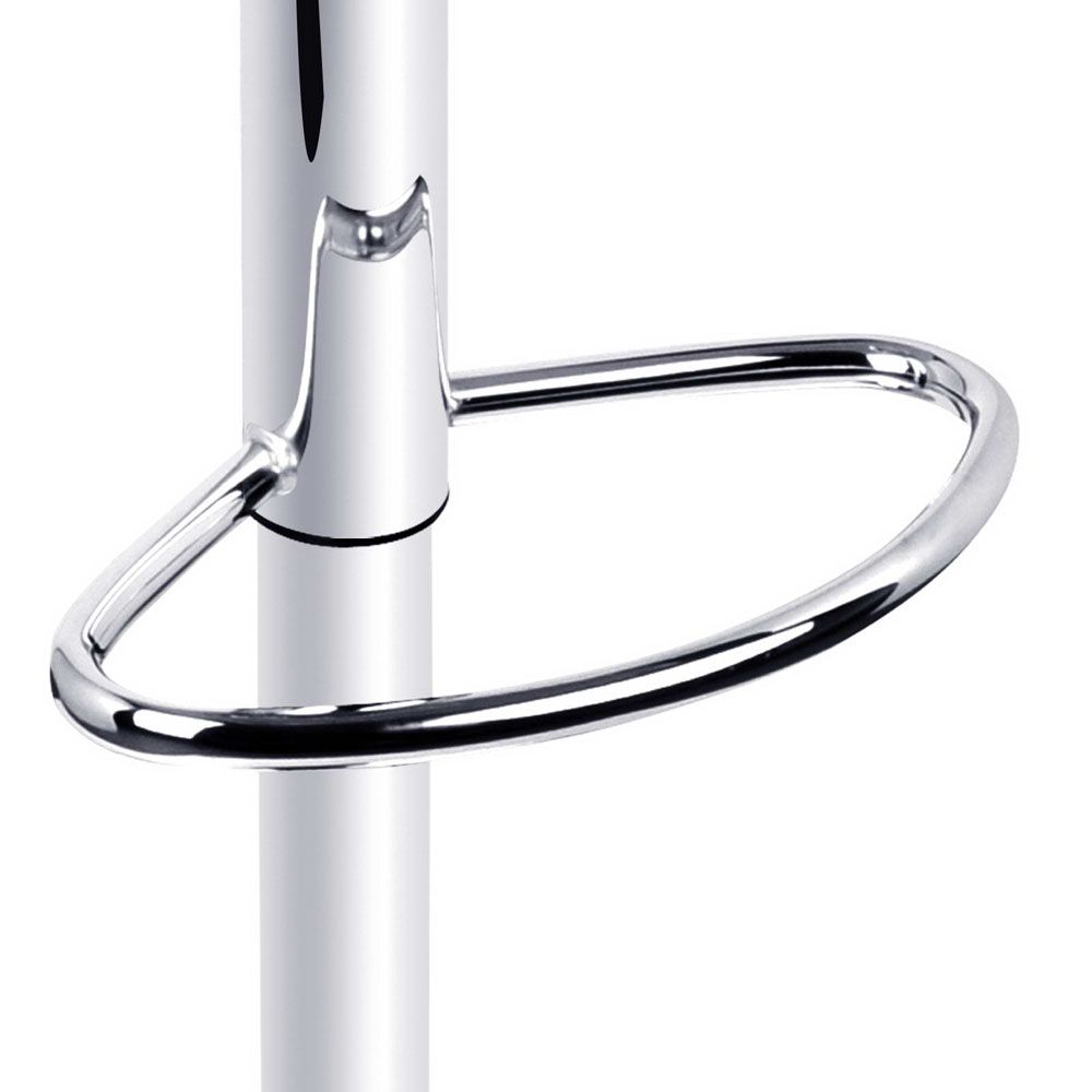 Jensen Leather Bar Stool Adjustable Padded (Set of 2) White