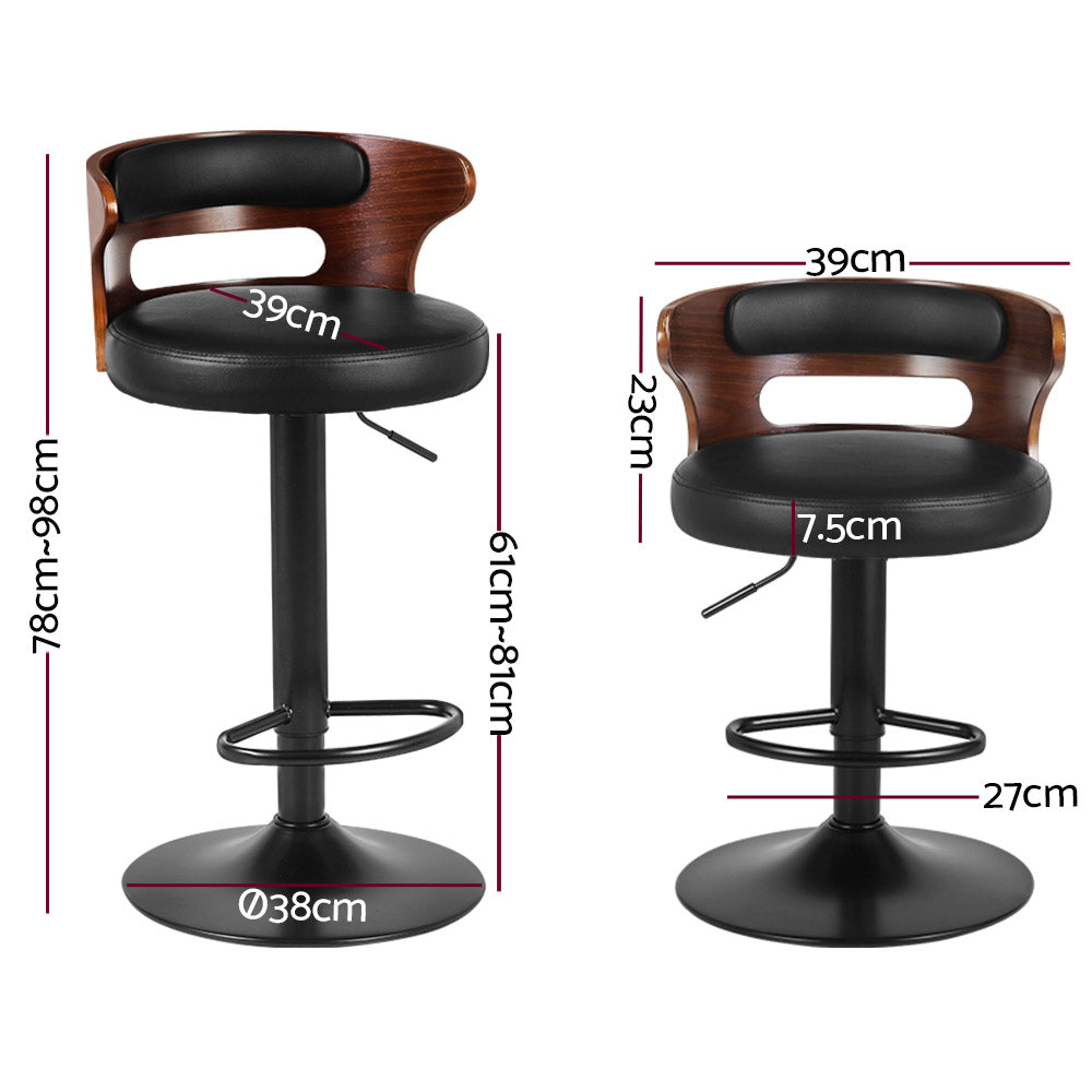 Erik Leather Bar Stool Adjustable (Set of 2)