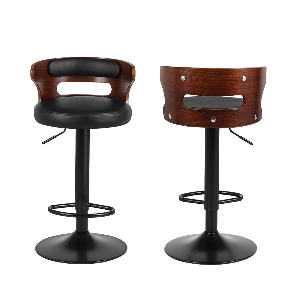 Erik Leather Bar Stool Adjustable (Set of 2)