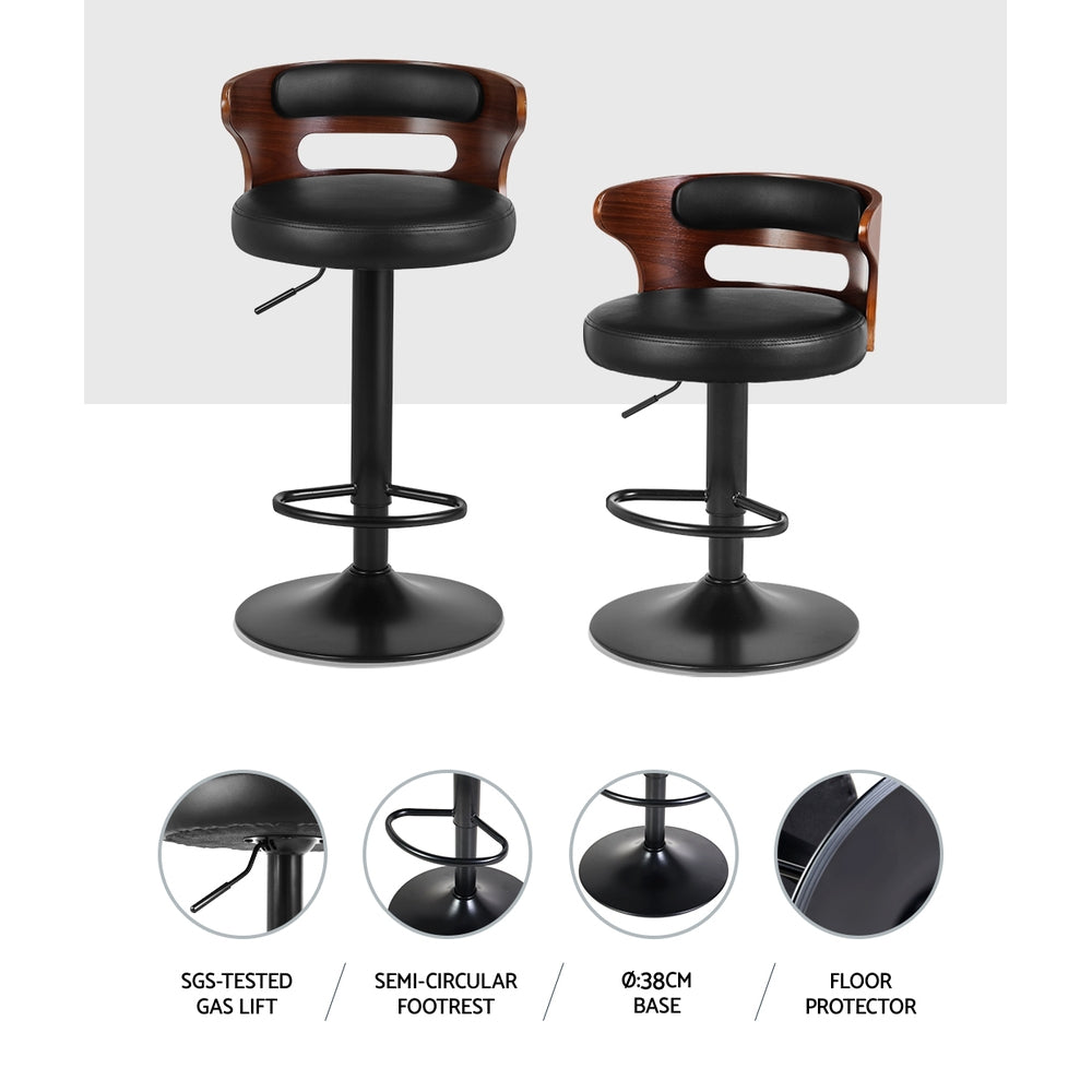 Erik Leather Bar Stool Adjustable (Set of 2)