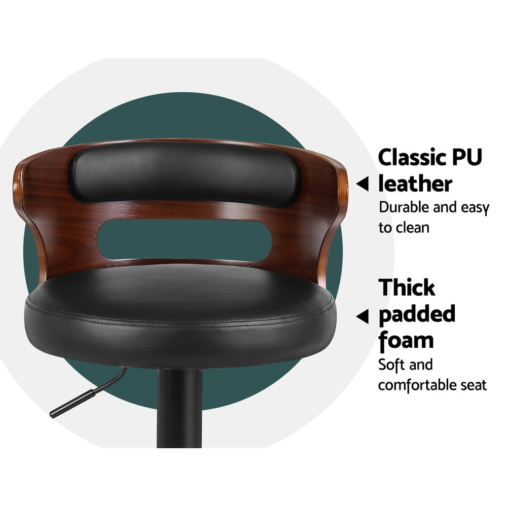 Erik Leather Bar Stool Adjustable (Set of 2)