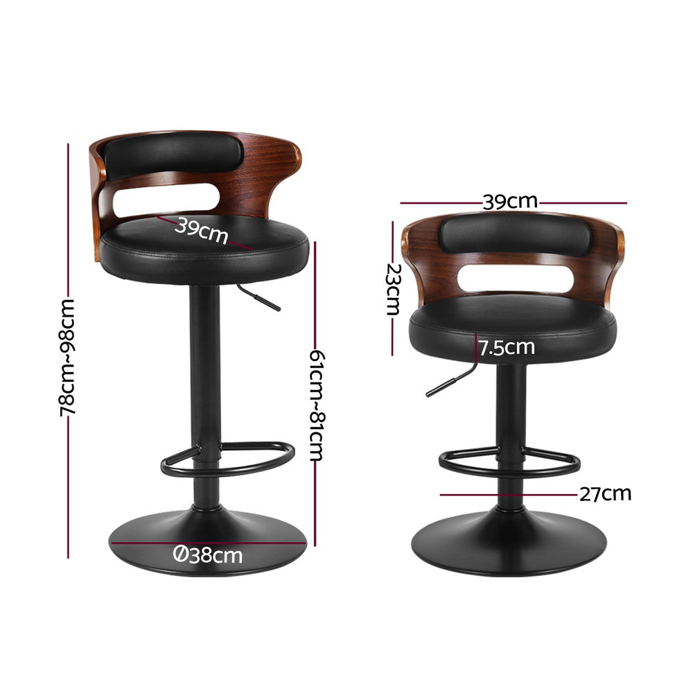 Bonn Leather Bar Stool Adjustable (Set of 4)