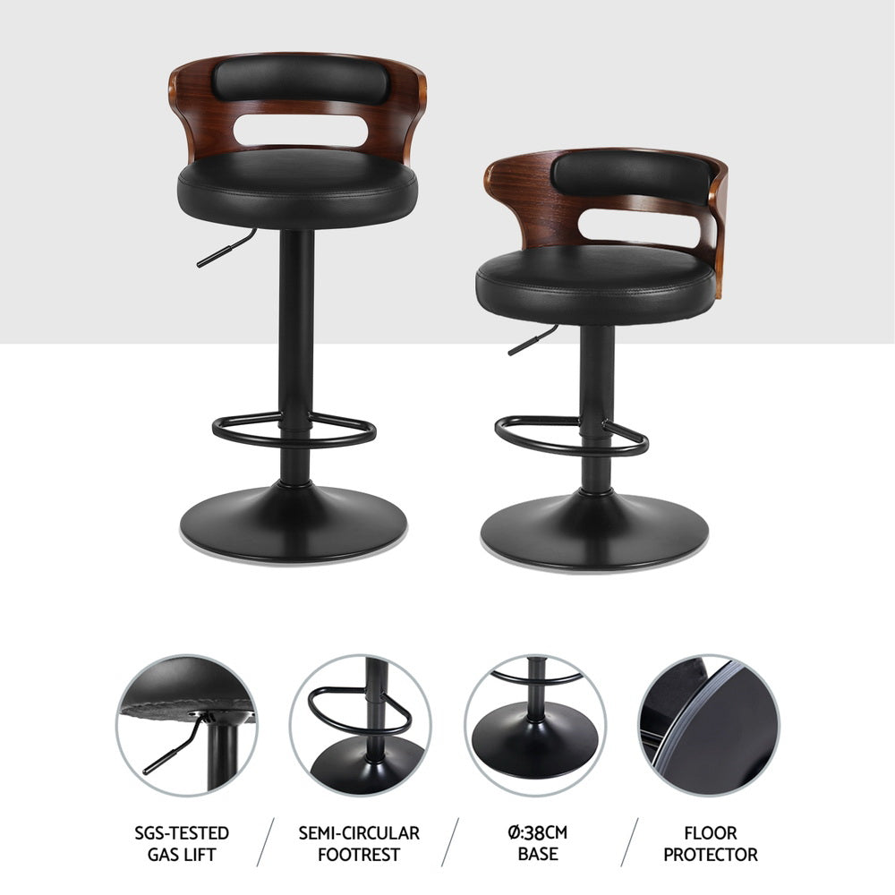 Bonn Leather Bar Stool Adjustable (Set of 4)
