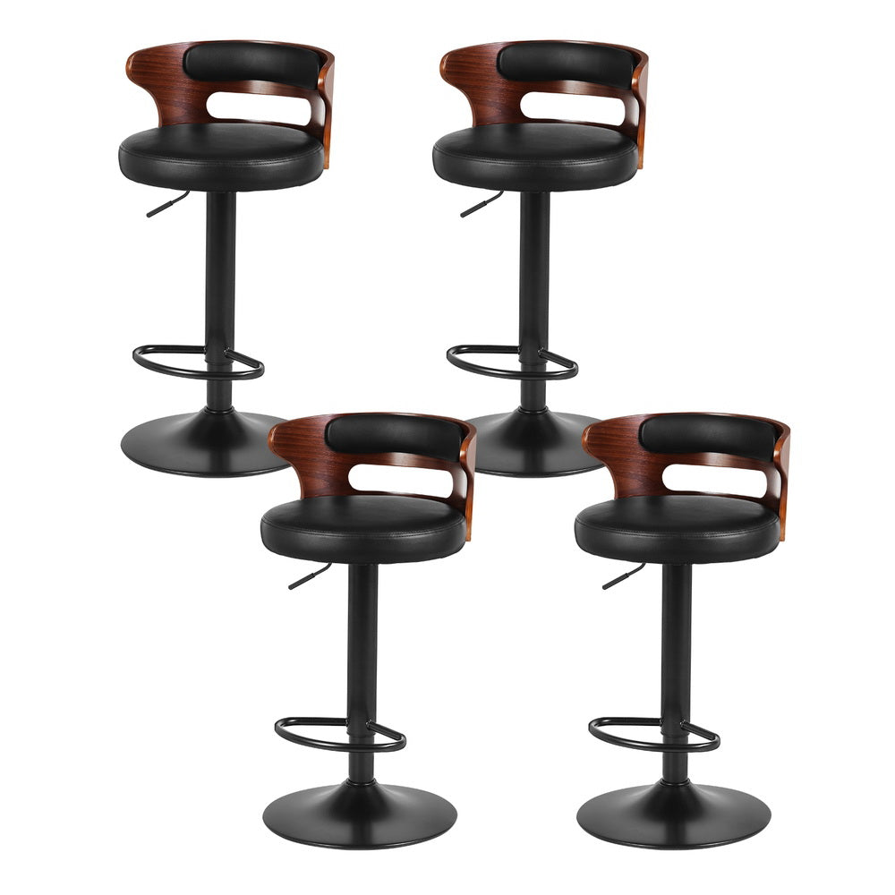 Bonn Leather Bar Stool Adjustable (Set of 4)