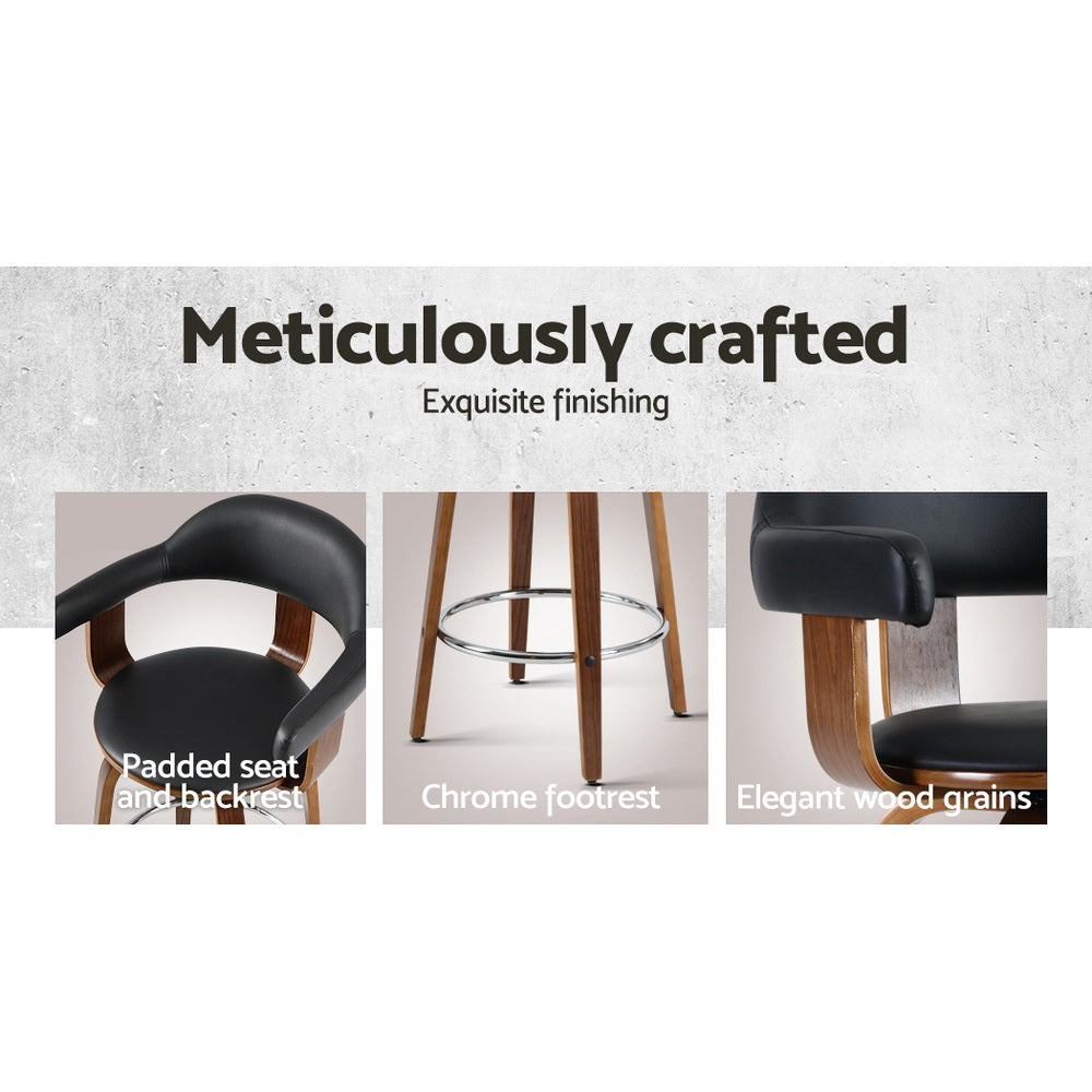 Neve Leather Bar Stool (Set of 2)