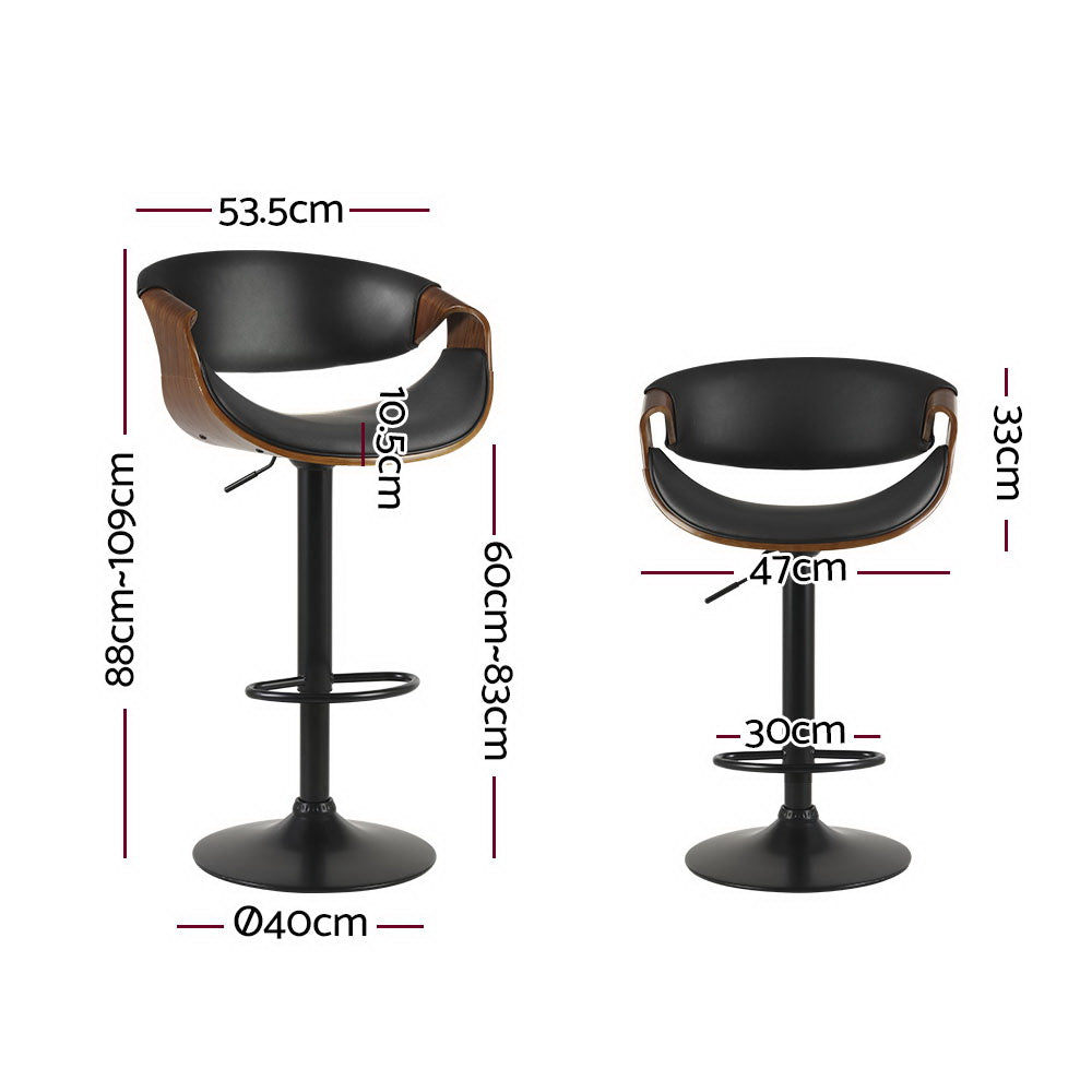 Ion Leather Bar Stool Adjustable with Armrest