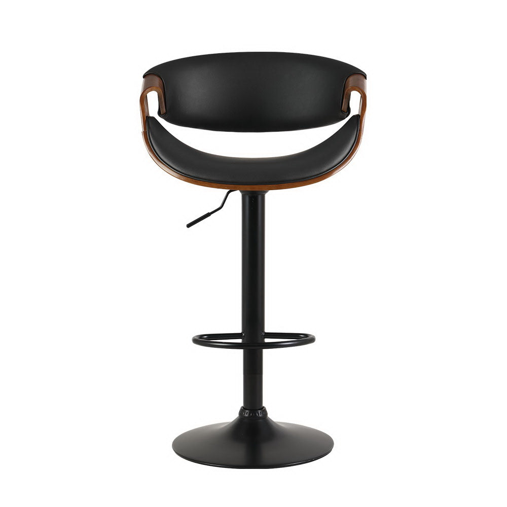 Wyatt Leather Bar Stool Adjustable with Armrest (Set of 2)