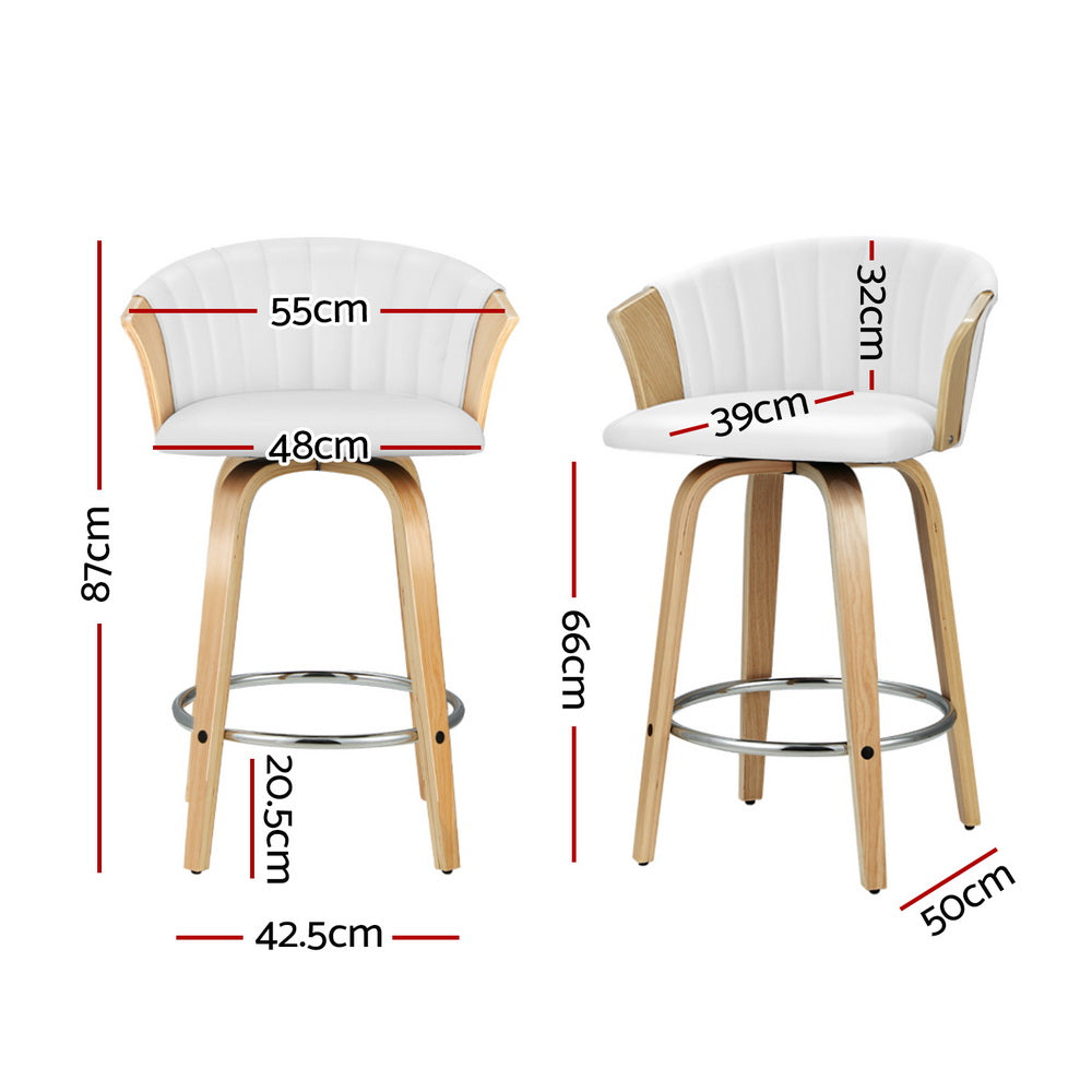 Juno Leather Bar Stool Swivel (Set of 4)