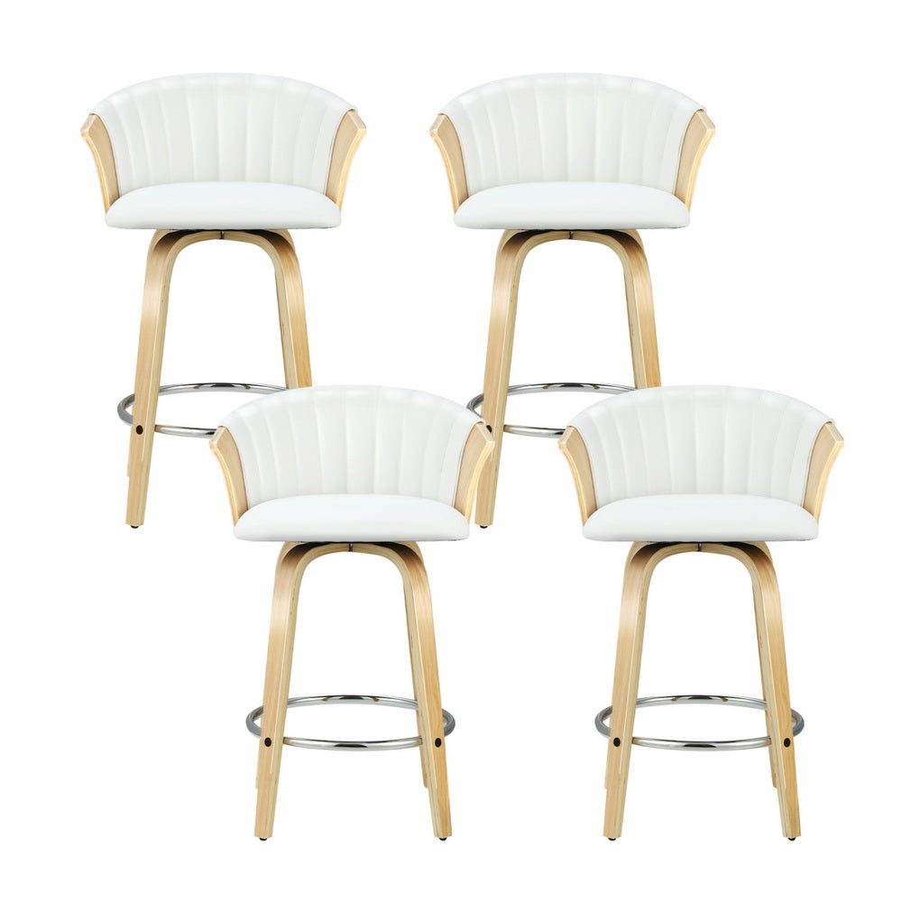 Juno Leather Bar Stool Swivel (Set of 4)