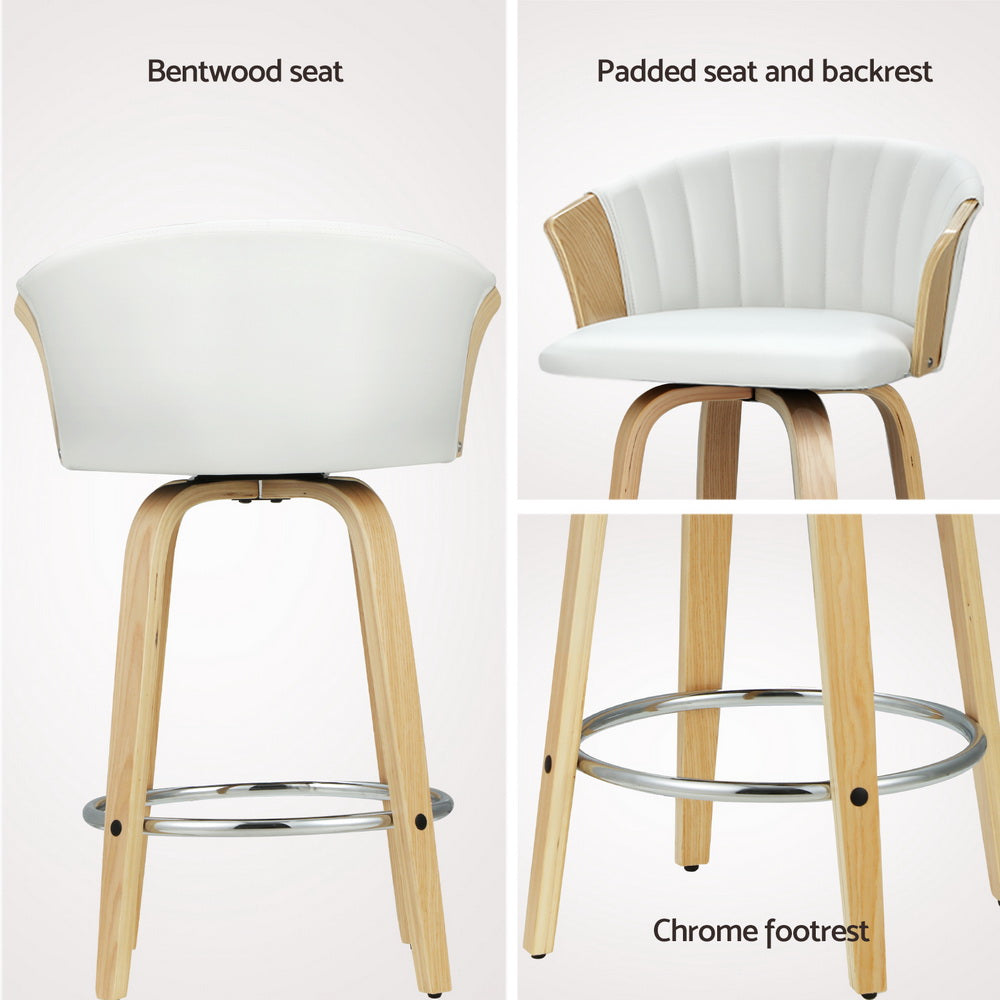 Juno Leather Bar Stool Swivel (Set of 4)