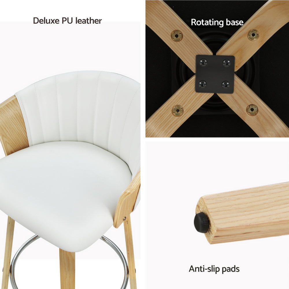 Juno Leather Bar Stool Swivel (Set of 4)