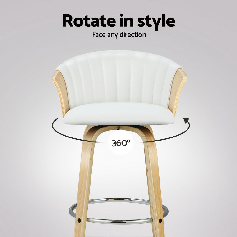 Juno Leather Bar Stool Swivel (Set of 4)