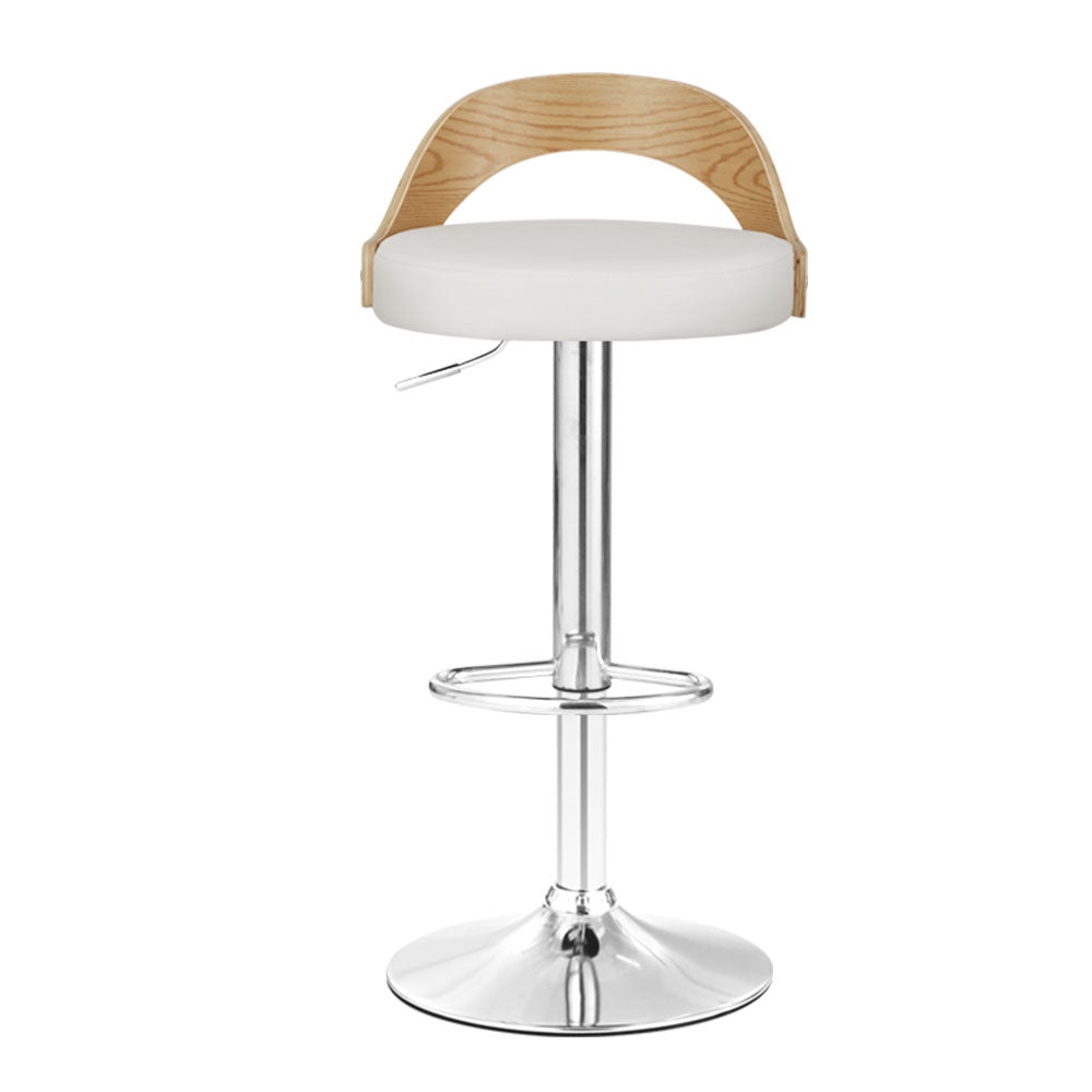 Riley Leather Bar Table Adjustable Padded (Set of 2) White