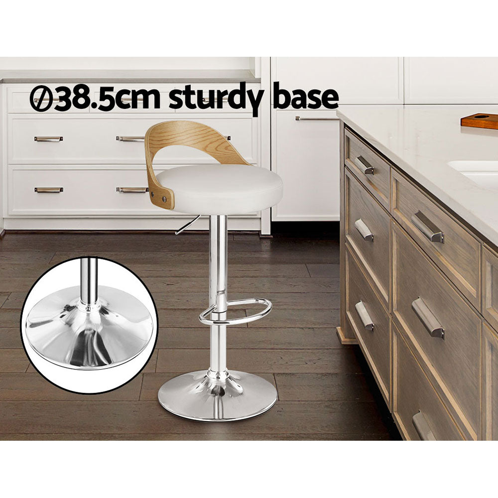 Riley Leather Bar Table Adjustable Padded (Set of 2) White