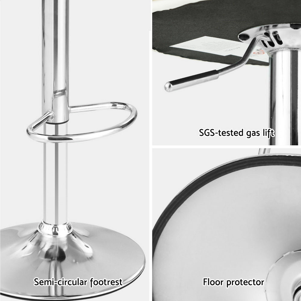 Murray Leather Bar Table Adjustable Padded (Set of 4) White