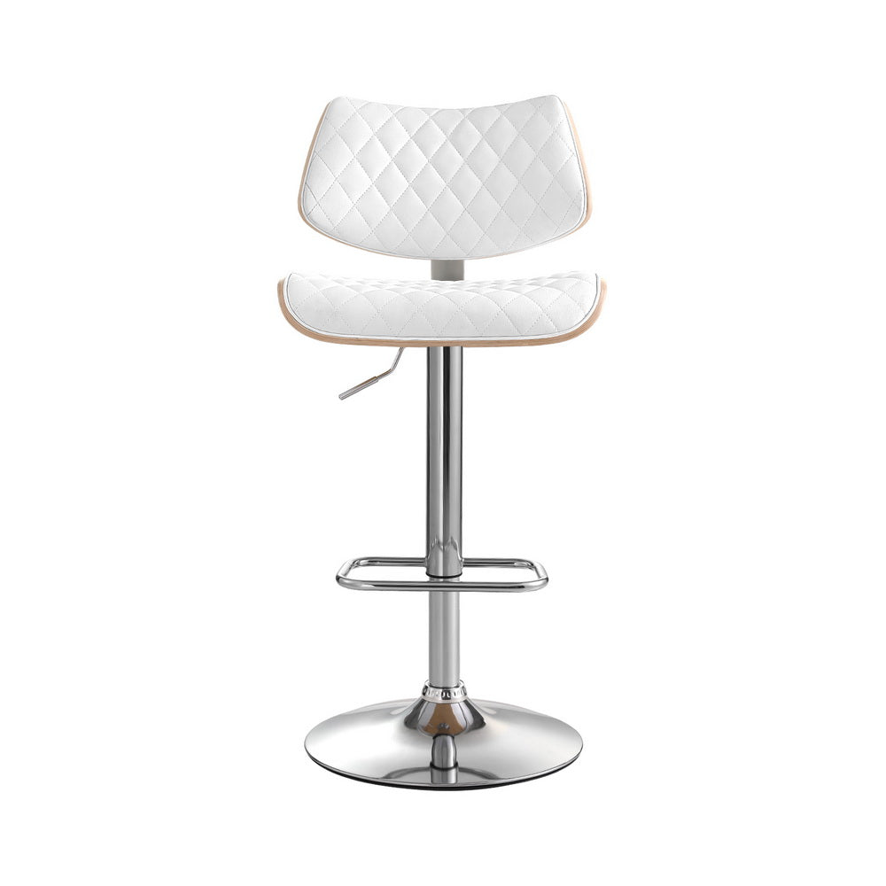 Indigo Leather Dining Chair Adjustable White