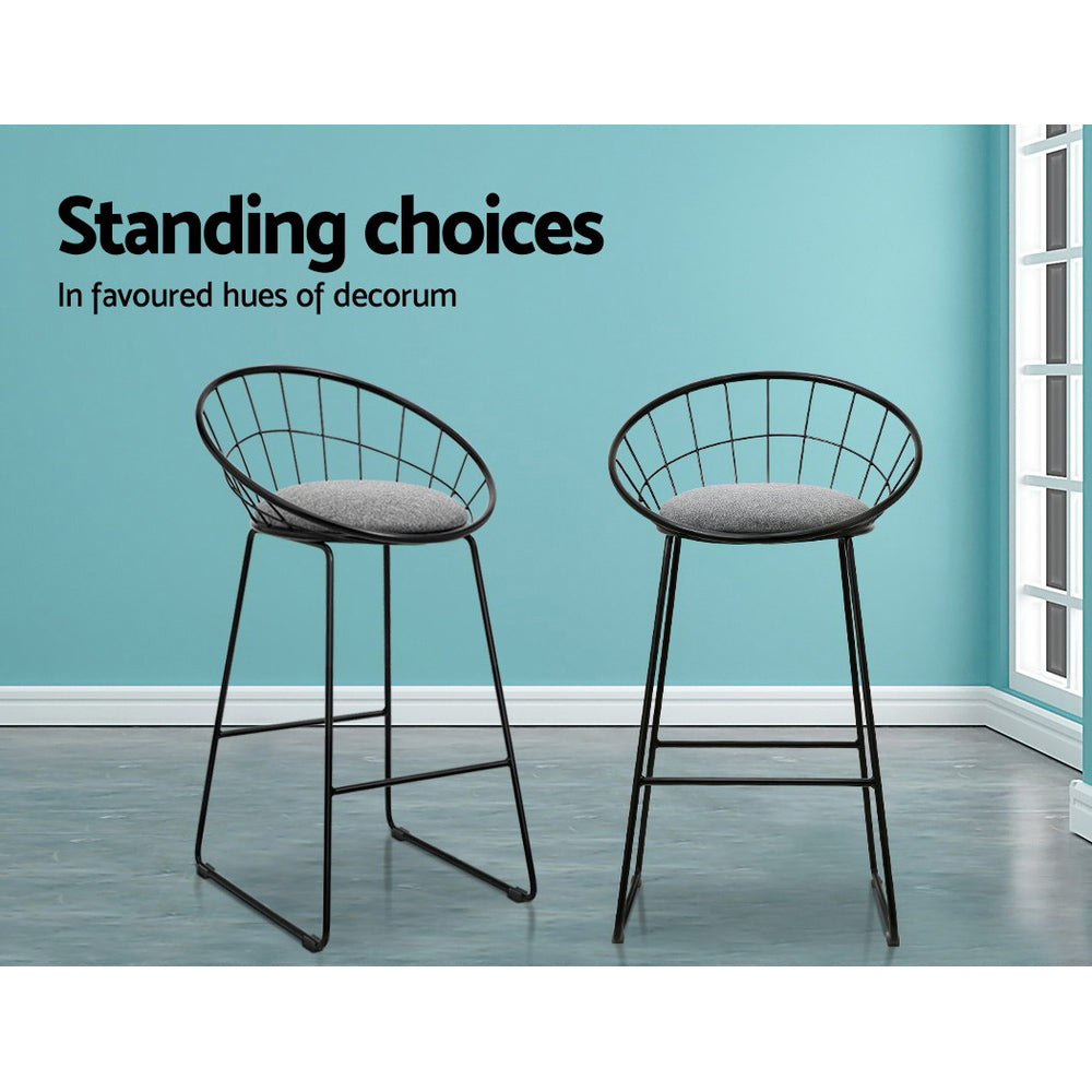 Flynn Metal Bar Stool Padded (Set of 2)