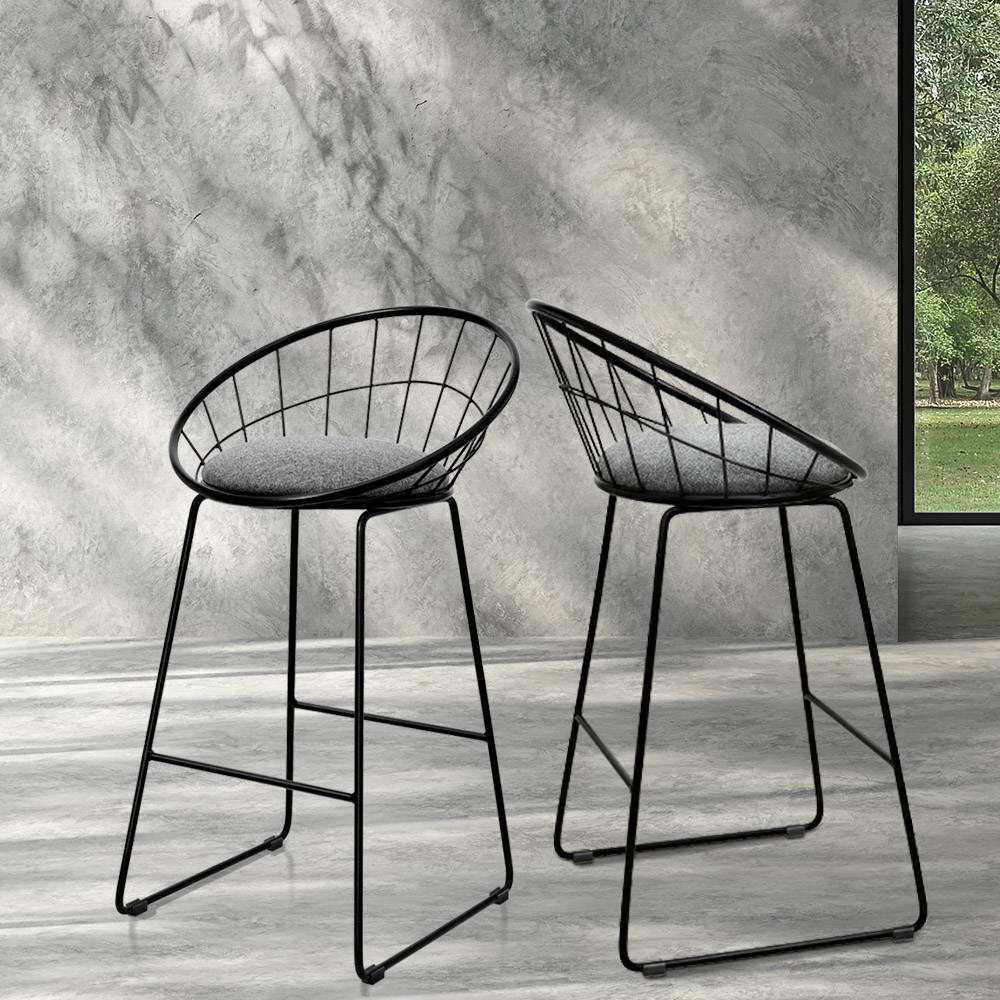 Flynn Metal Bar Stool Padded (Set of 2)