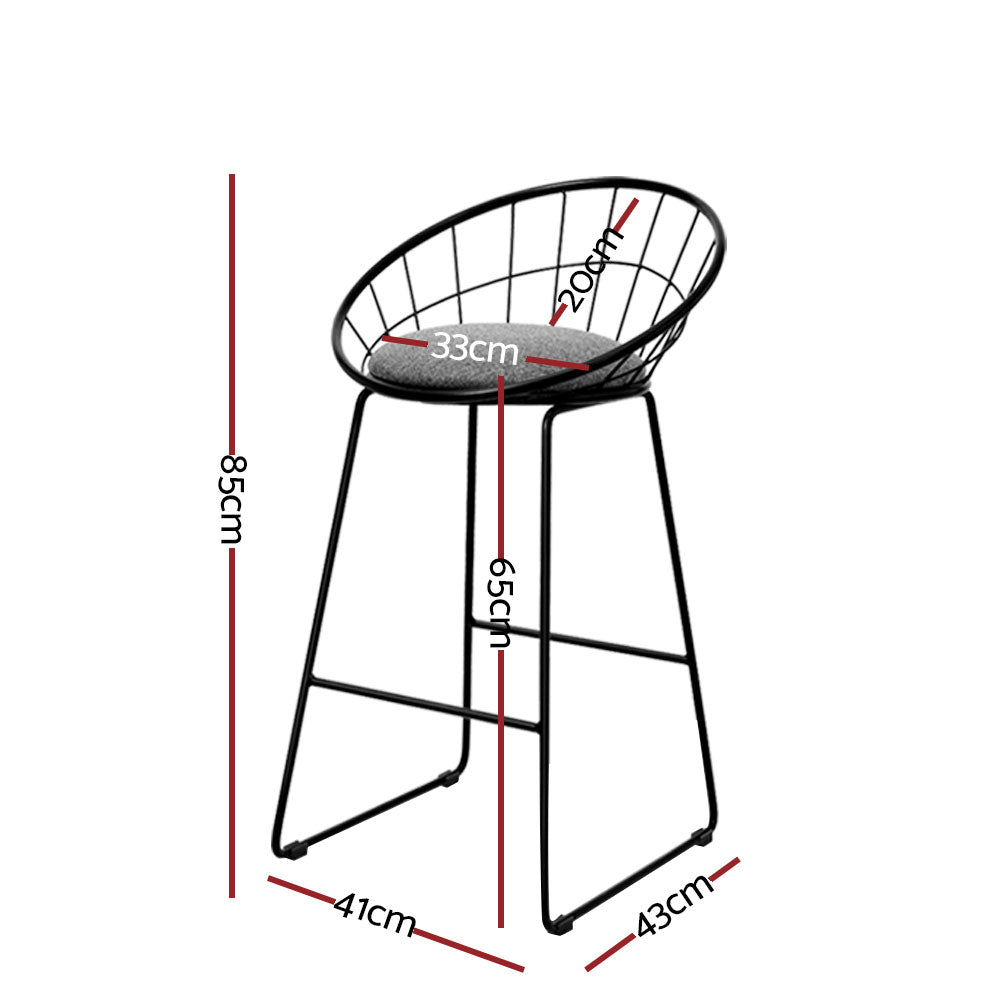 Ember Metal Bar Stool Padded (Set of 4)