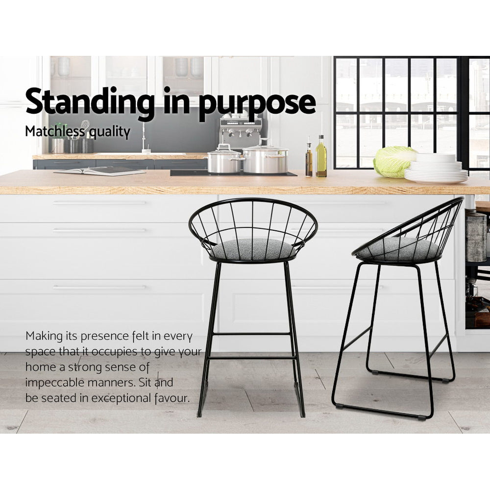 Ember Metal Bar Stool Padded (Set of 4)