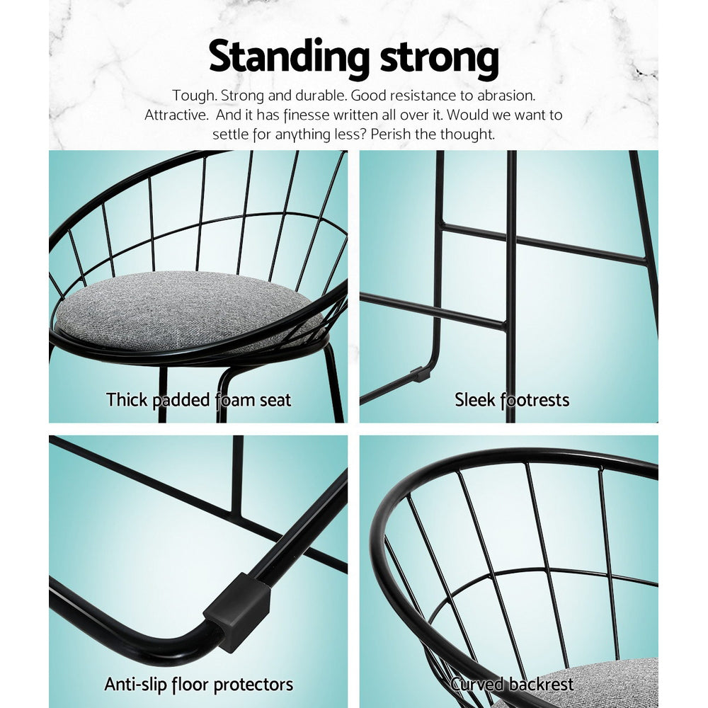 Ember Metal Bar Stool Padded (Set of 4)