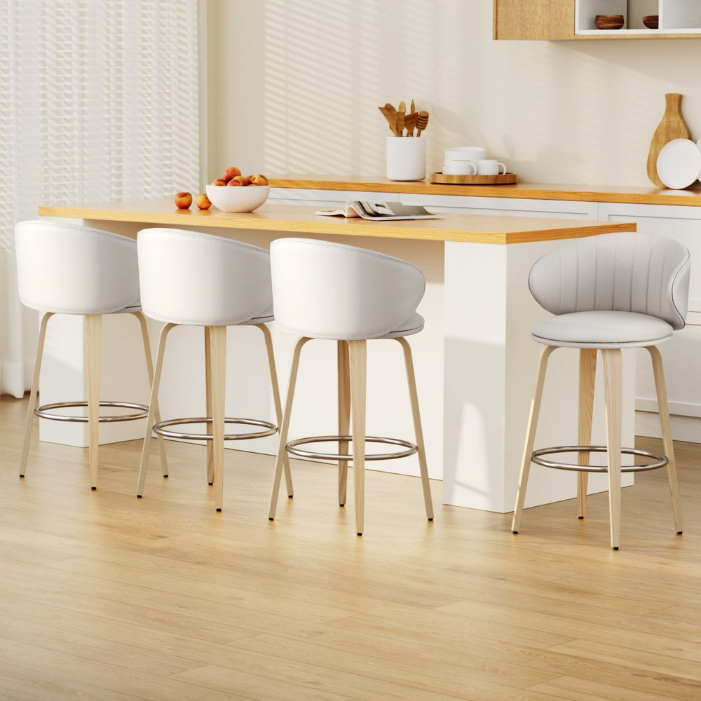 Nils Leather Dining Chair (Set of 4) Red