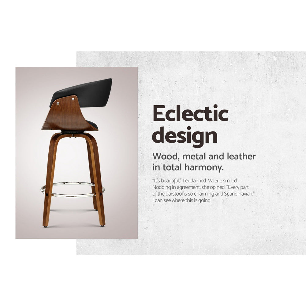 Dio Leather Bar Stool Swivel (Set of 2)