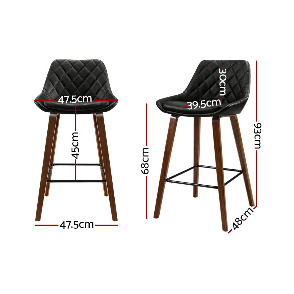Magnus Leather Bar Stool (Set of 2)