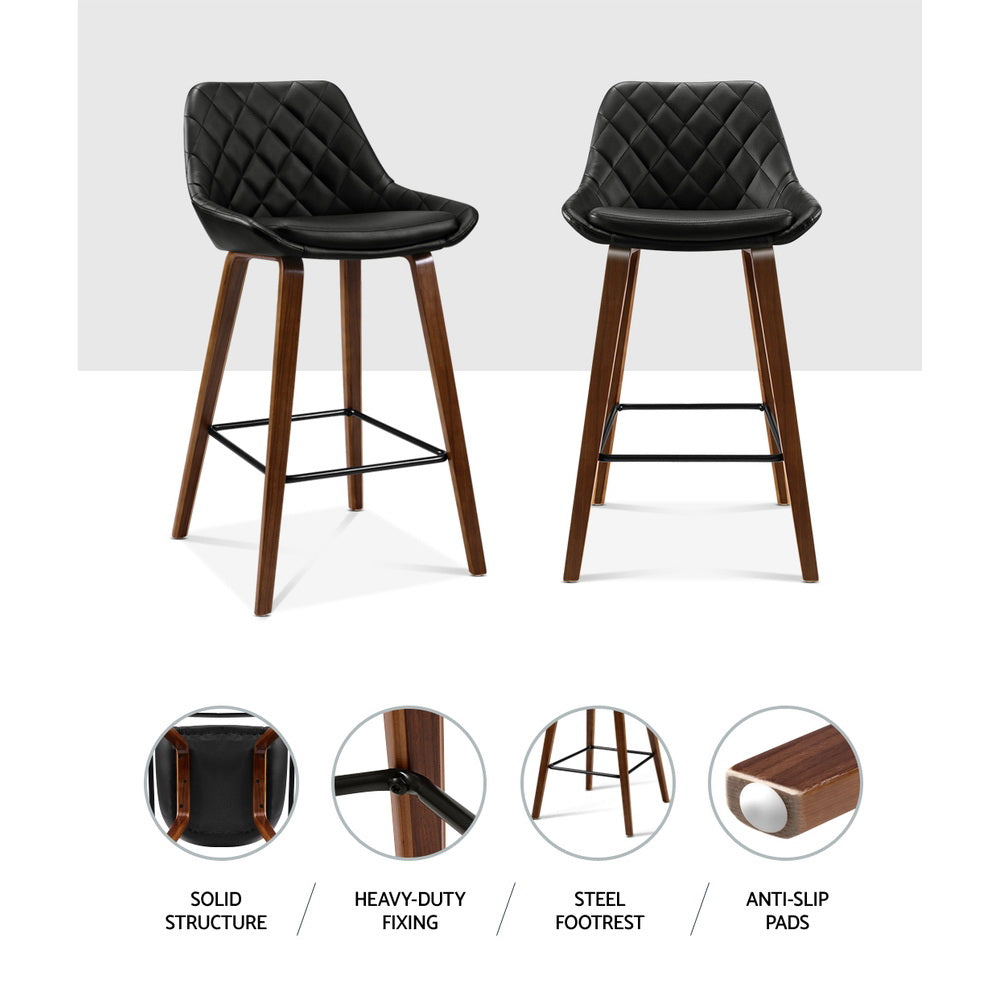 Magnus Leather Bar Stool (Set of 2)