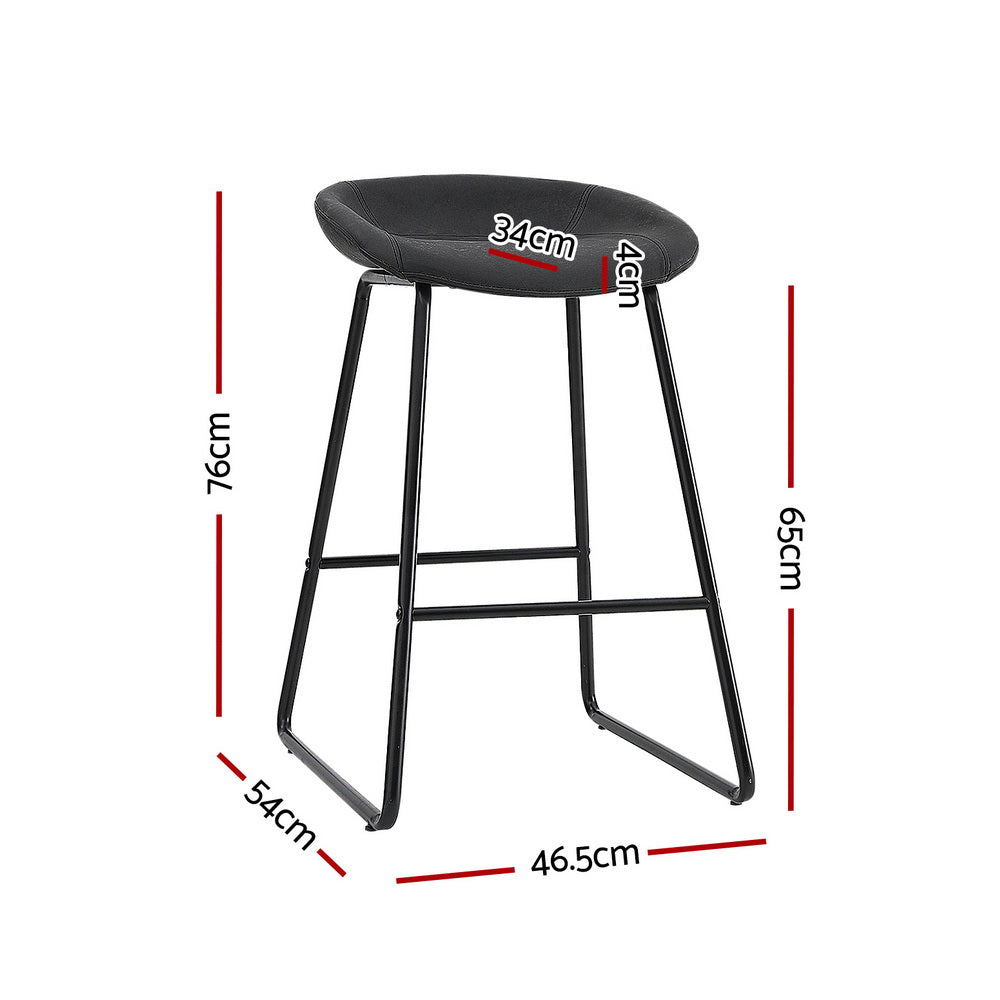 Zev Leather Counter Stool (Set of 2)