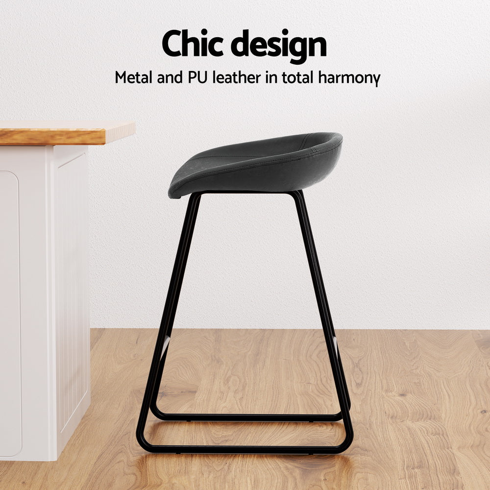 Zev Leather Counter Stool (Set of 2)