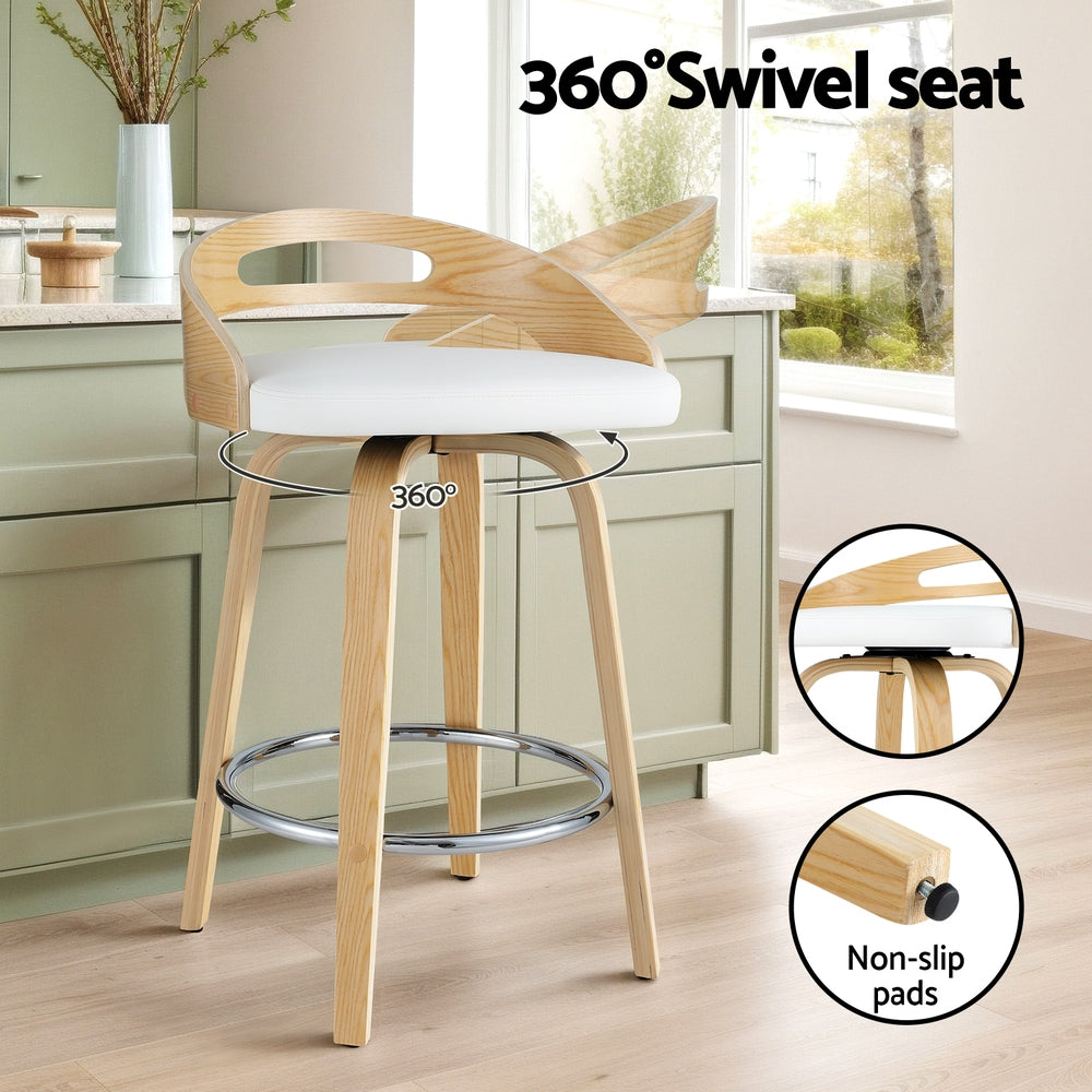 Harper Leather Counter Stool Swivel (Set of 2)