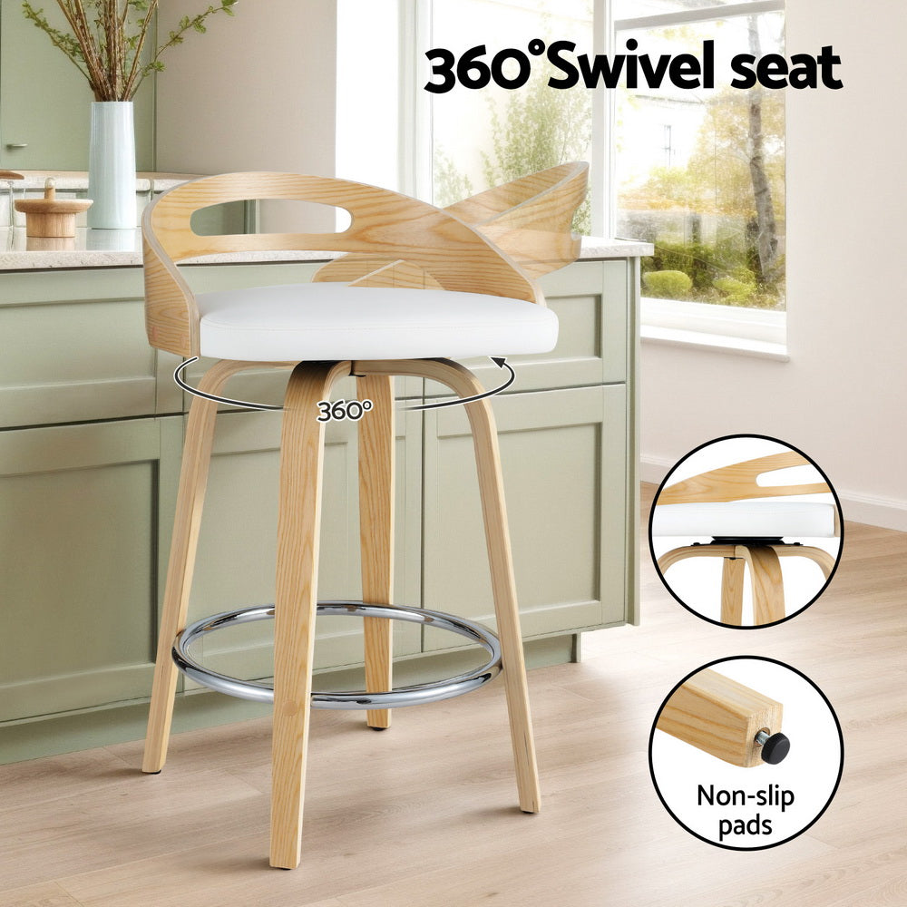 Haze Leather Counter Stool Swivel (Set of 4)