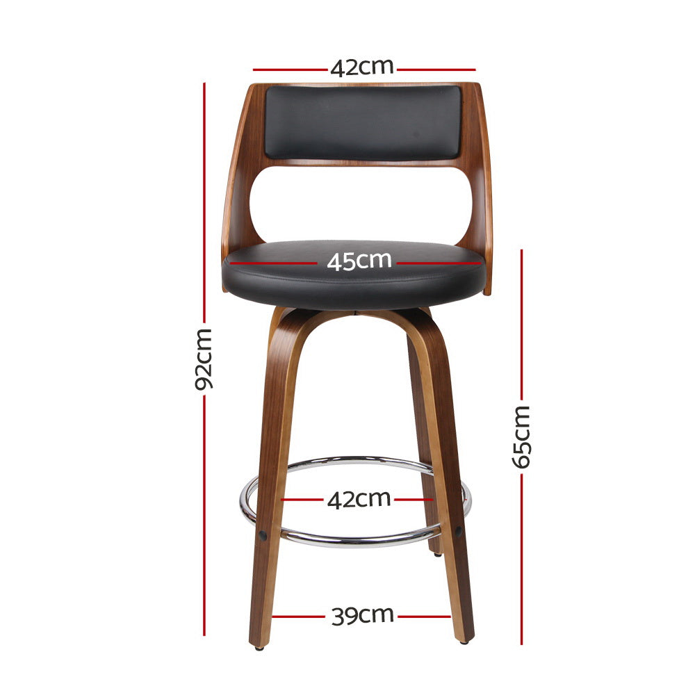 Watson Leather Bar Stool Swivel (Set of 2) 65cm