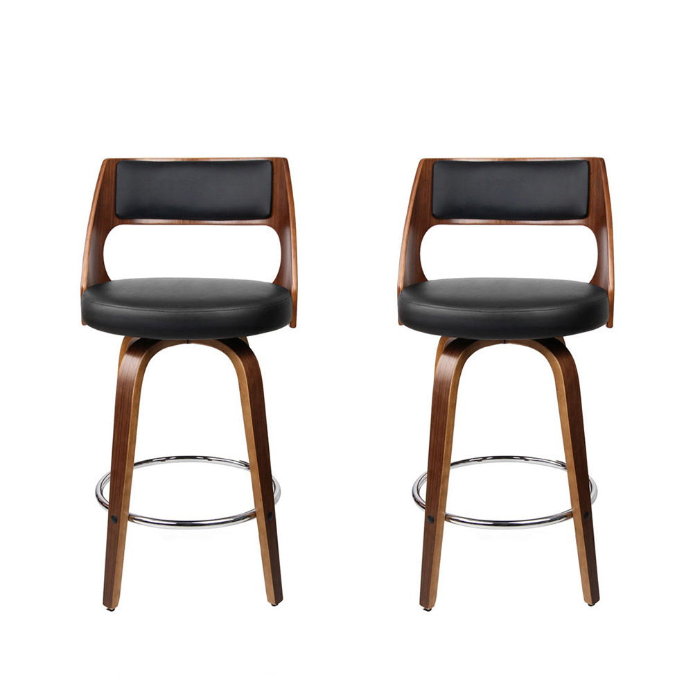Watson Leather Bar Stool Swivel (Set of 2) 65cm
