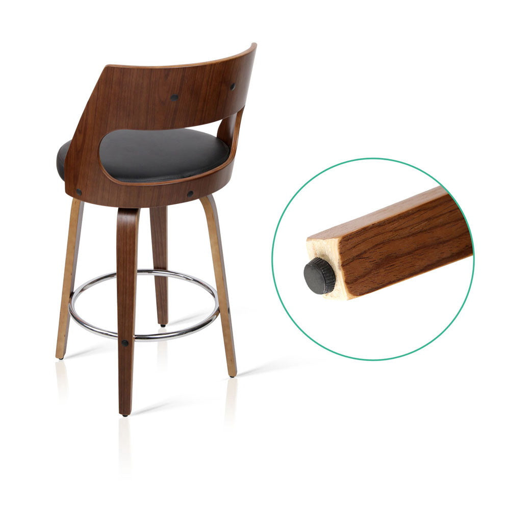 Watson Leather Bar Stool Swivel (Set of 2) 65cm
