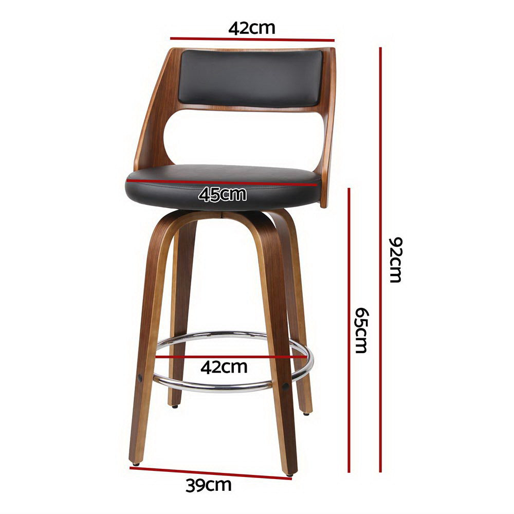 Ace Leather Bar Stool Swivel (Set of 4) 65cm