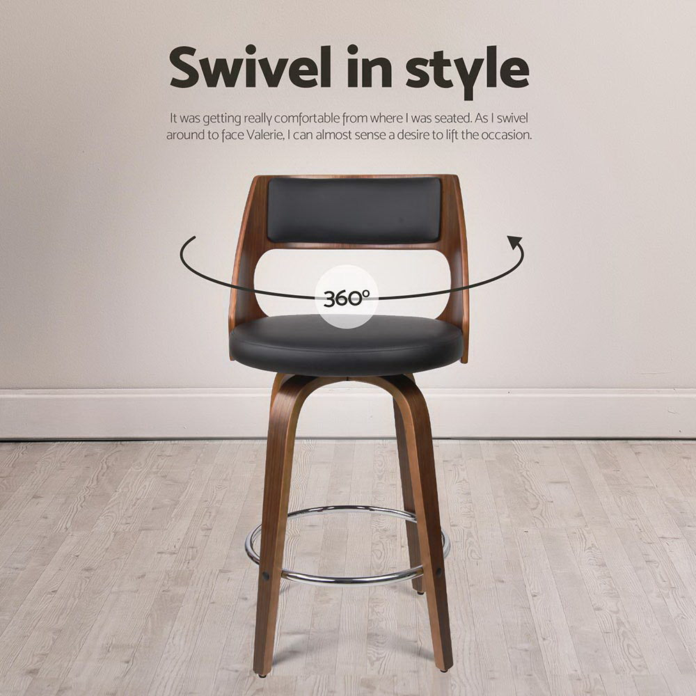 Ace Leather Bar Stool Swivel (Set of 4) 65cm