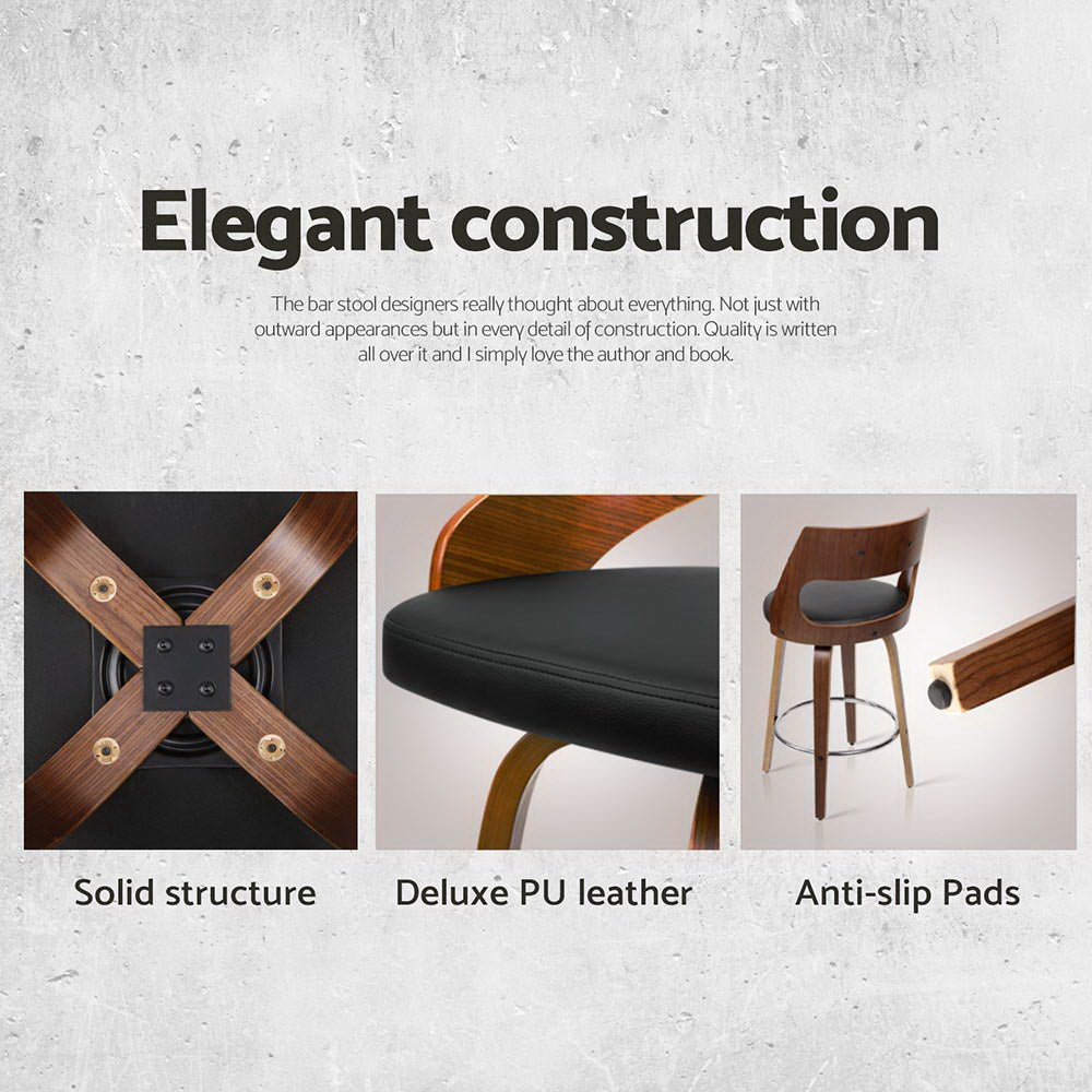 Ace Leather Bar Stool Swivel (Set of 4) 65cm