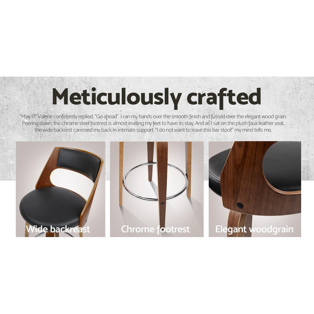 Murray Leather Bar Stool Swivel (Set of 2) 76cm