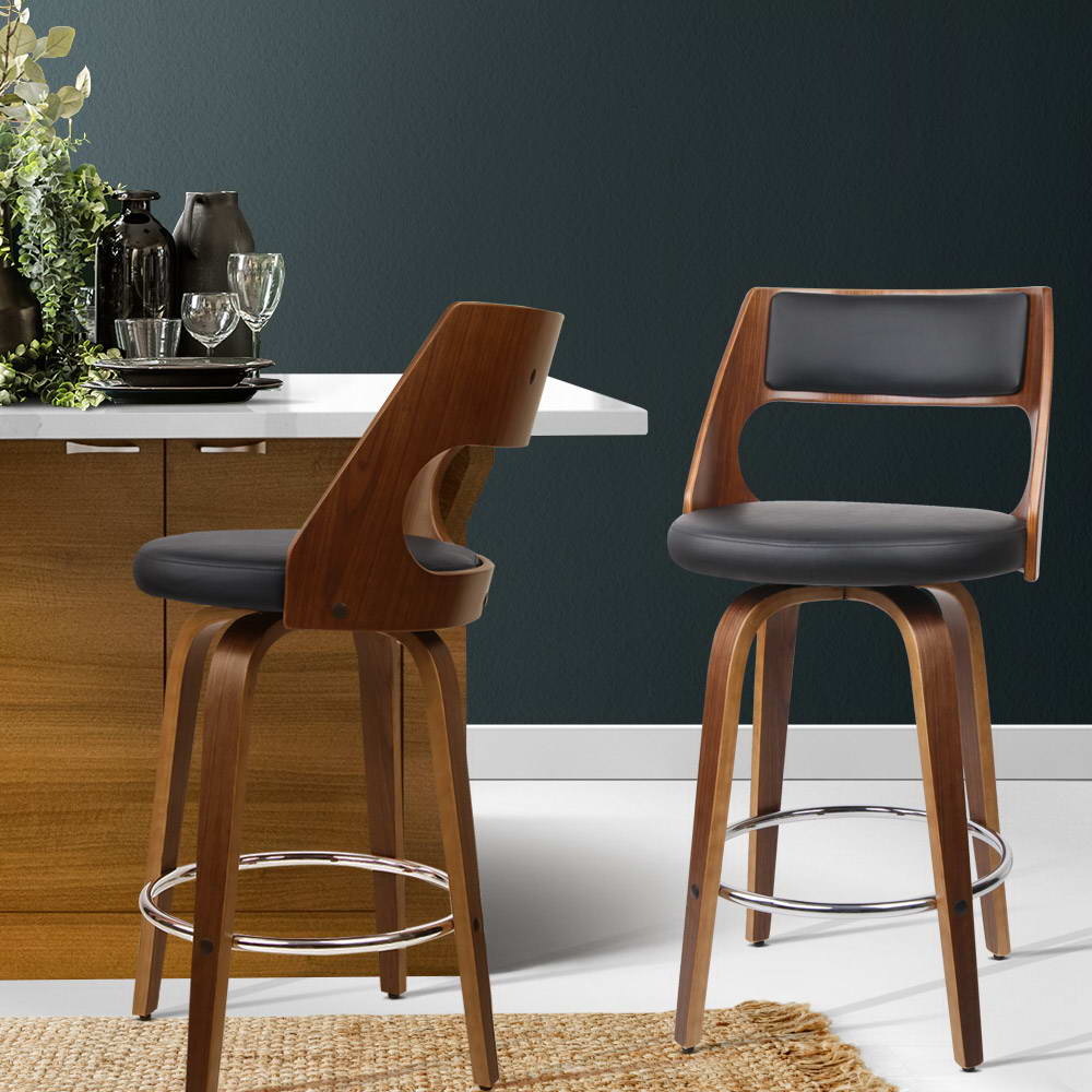 Murray Leather Bar Stool Swivel (Set of 2) 76cm