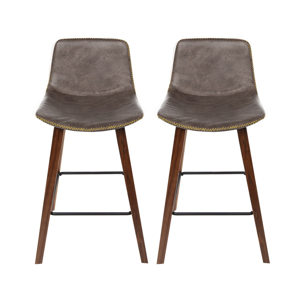 Monty Leather Counter Stool (Set of 2)