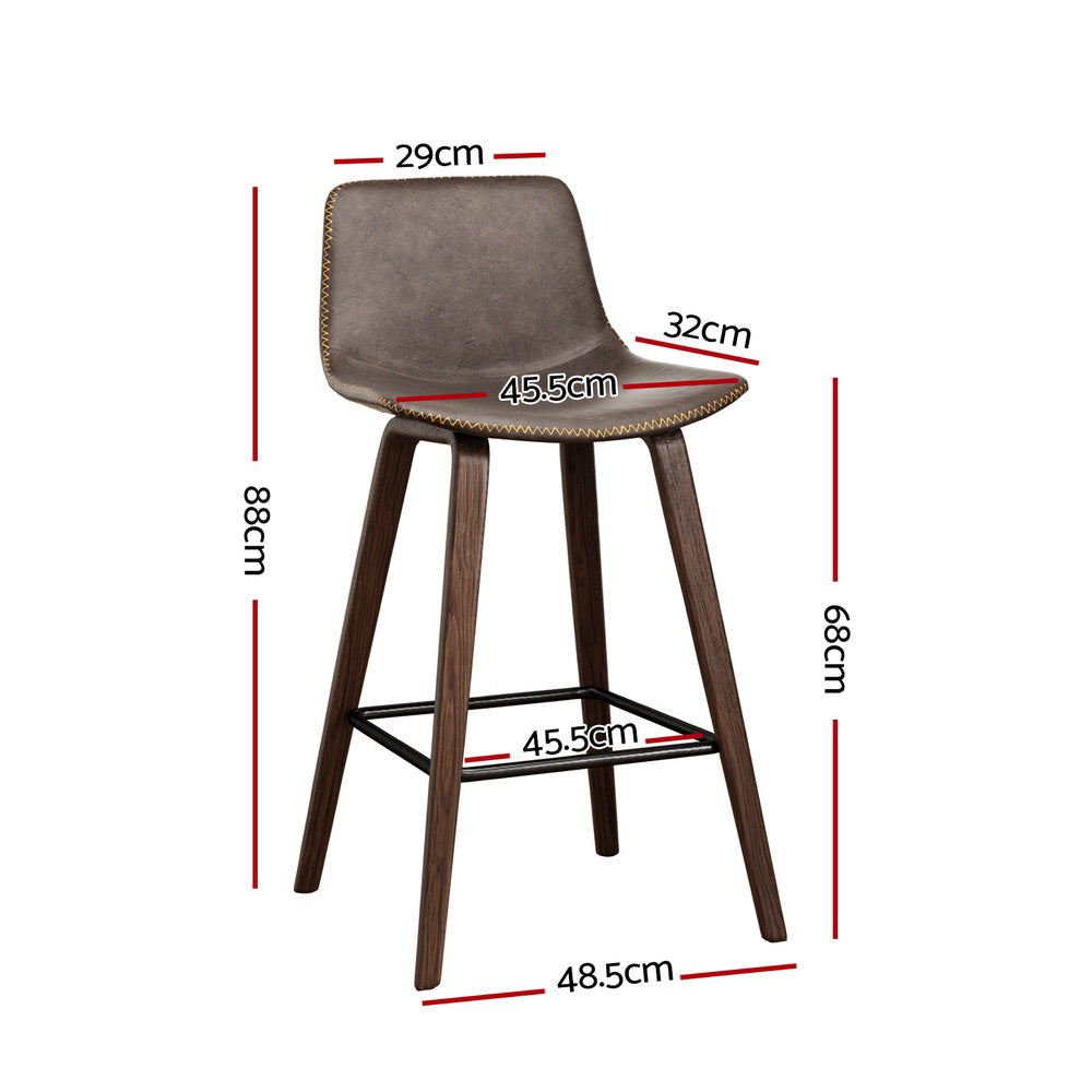 Kendall Leather Bar Stool (Set of 4)
