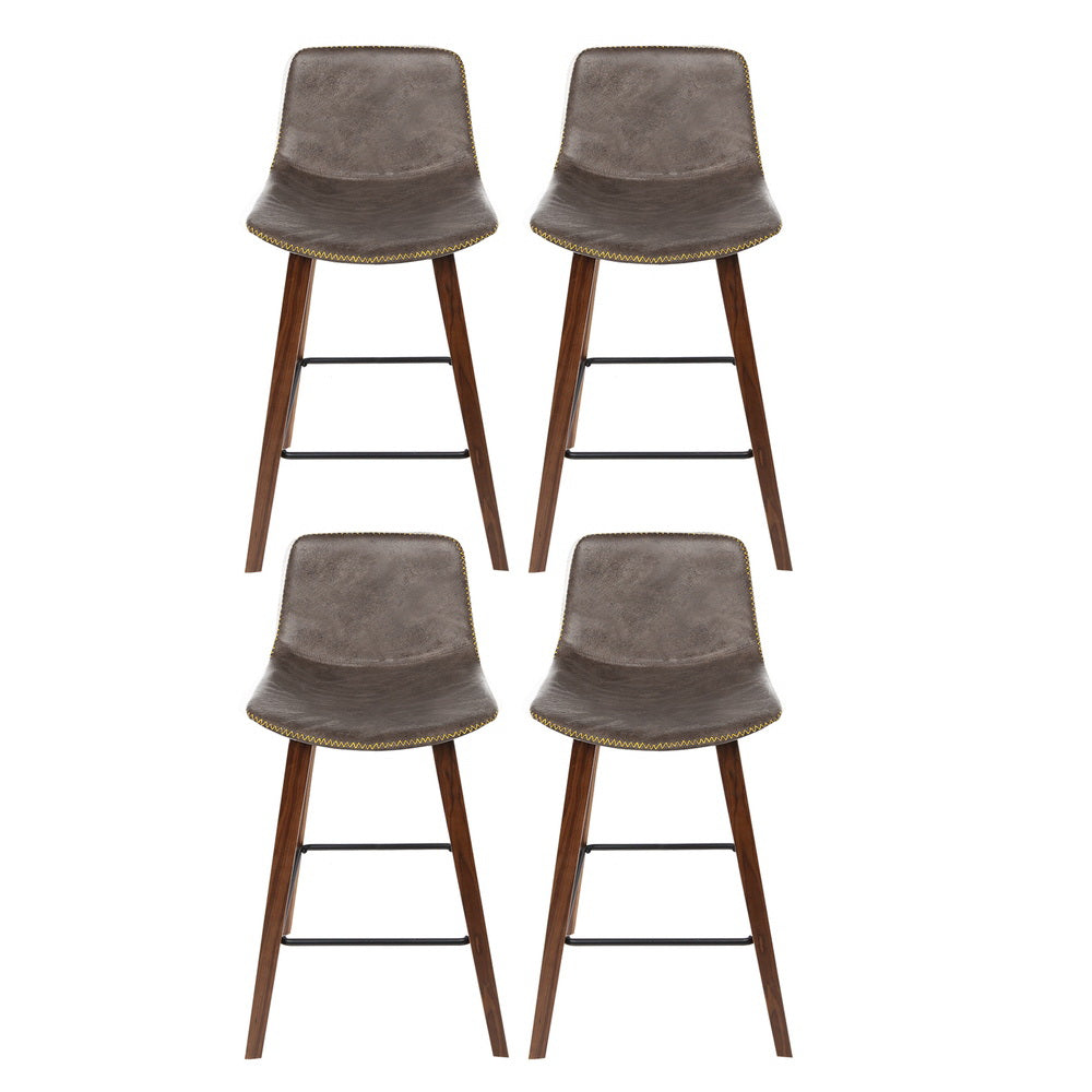 Kendall Leather Bar Stool (Set of 4)