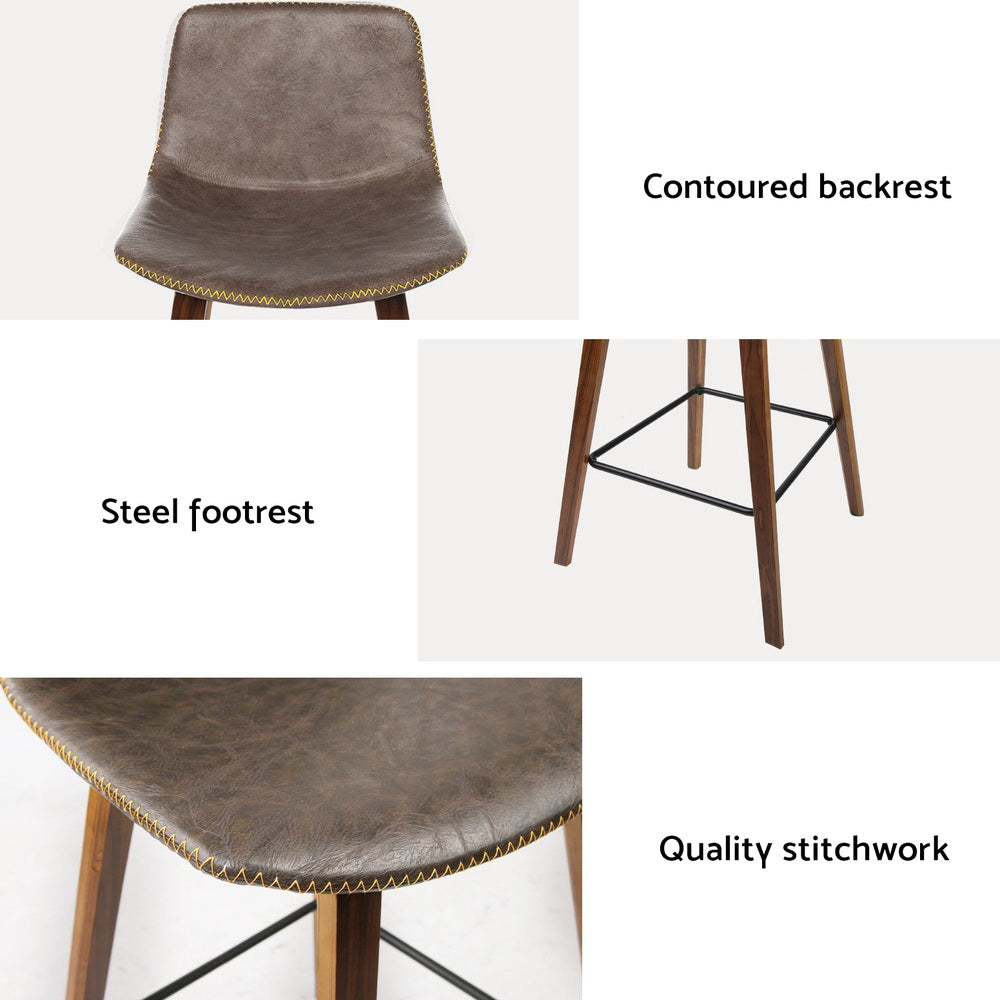 Kendall Leather Bar Stool (Set of 4)